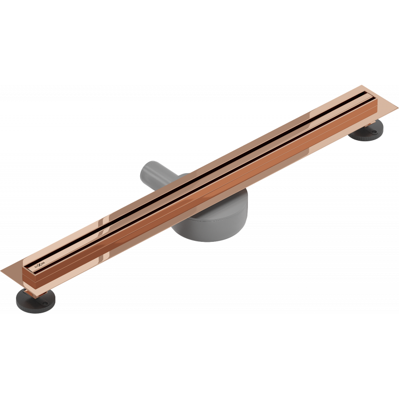 Mexen Flat 360° Slim 70 cm drehbarer Linienablauf, Roségold - 1641070