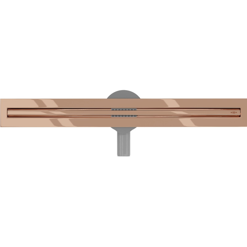 Mexen Flat 360° Slim rotirajući linearni odvod 60 cm, ružičasto zlato - 1641060