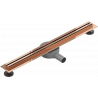 Mexen Flat 360° Slim roterende lineaire afvoer 60 cm, roze goud - 1641060