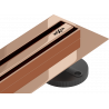 Mexen Flat 360° Slim Rotéierende Linéierdrainage 120 cm, rose Gold - 1641120
