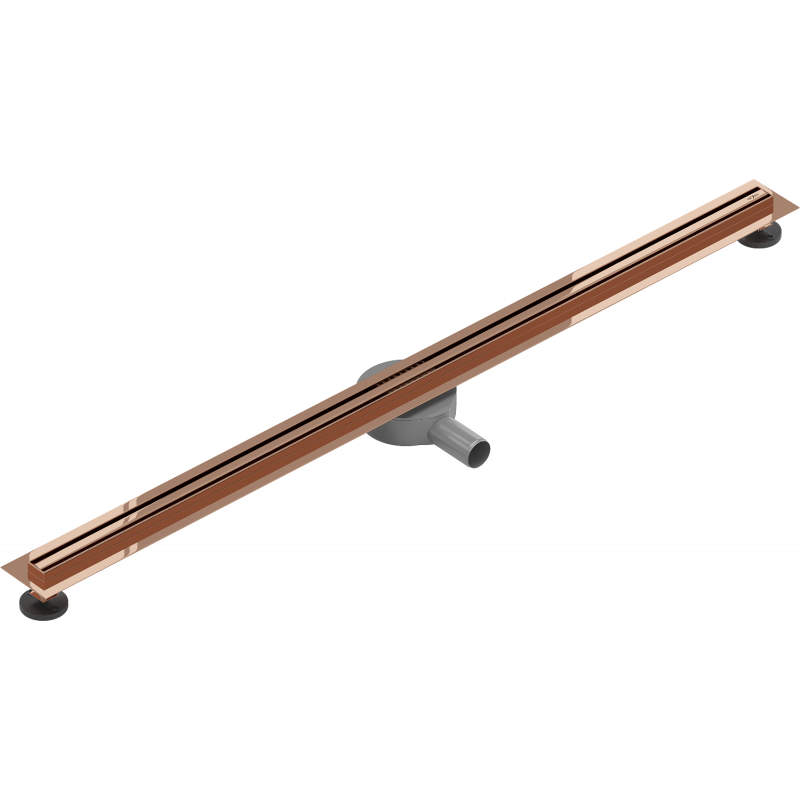 Mexen Flat 360° Slim drehbarer Linienabfluss 120 cm, Roségold - 1641120