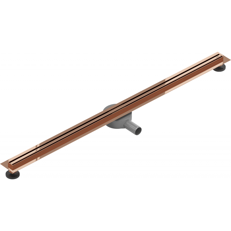 Mexen Flat 360° Slim Linearer Drehabfluss 120 cm, Roségold - 1641120