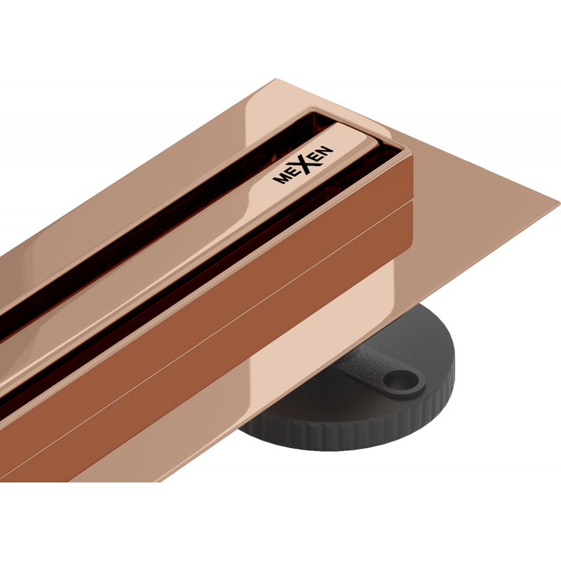 Mexen Flat 360° Slim draaibare lineaire afvoer 110 cm, roségoud - 1641110