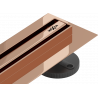 Mexen Flat 360° Slim Drehbarer Liniendrain 100 cm, Roségold - 1641100