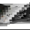 Mexen Kioto Duschtrennwand Walk-in 100 x 70 cm, transparent, schwarz - 800-100-212-70-00-070