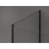 Mexen Kioto dušisein Walk-in 120 x 80 cm, läbipaistev, must - 800-120-212-70-00-080