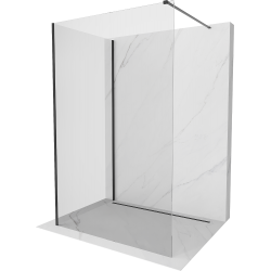 Mexen Kioto ścianka prysznicowa Walk-in 130 x 105 cm, transparent, czarna - 800-130-212-70-00-105