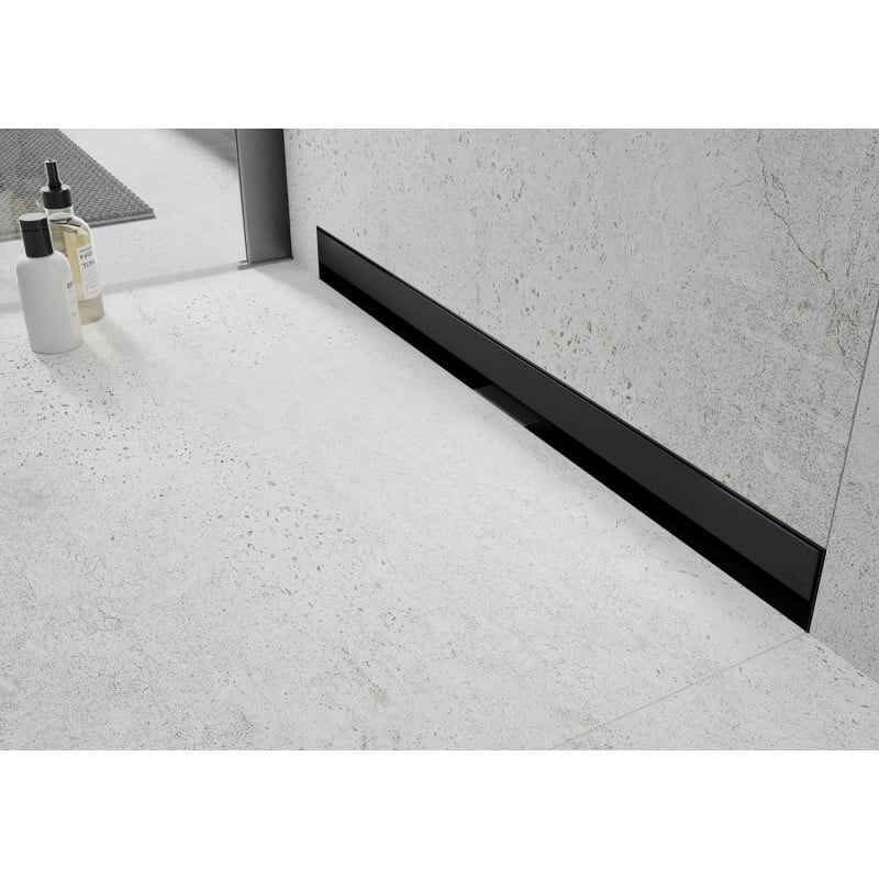 Mexen Flat Wall desagüe lineal de pared 2 en 1 110 cm, negro - 1730110