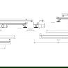 Mexen Flat Wall odpływ liniowy ścienny 2w1 120 cm, czarny - 1730120