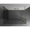 Mexen Kioto paroi de douche Walk-in 110 x 70 x 40 cm, transparent, or brossé - 800-110-070-221-55-00-040