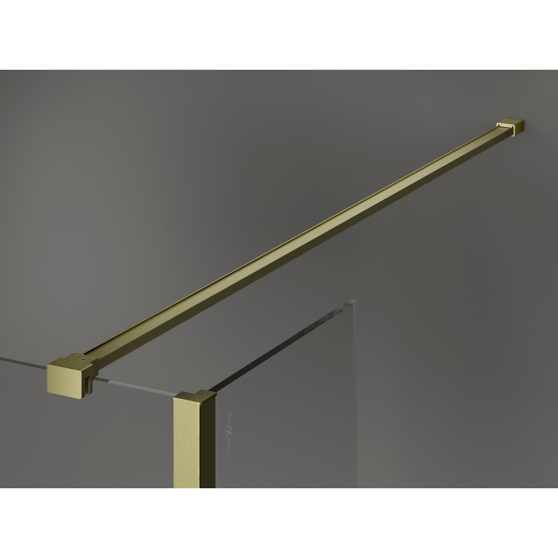 Mexen Kioto parete doccia Walk-in 110 x 70 x 40 cm, trasparente, oro spazzolato - 800-110-070-221-55-00-040