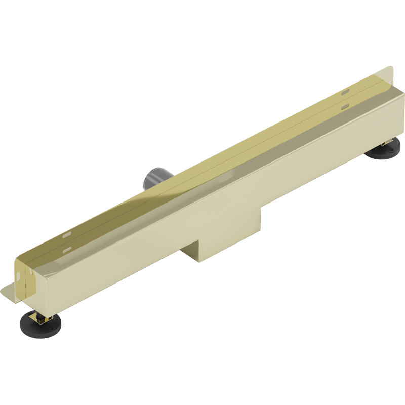 Mexen Flat Wall seinämäinen lineaarinen lattiakaivo 2-in-1 60 cm, kultainen - 1530060