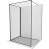 Mexen Kioto paroi de douche Walk-in 120 x 80 cm, motif noir, noir - 800-120-212-70-70-080