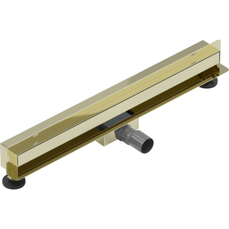 Mexen Flat Wall desagüe lineal de pared 2 en 1 70 cm, dorado - 1530070