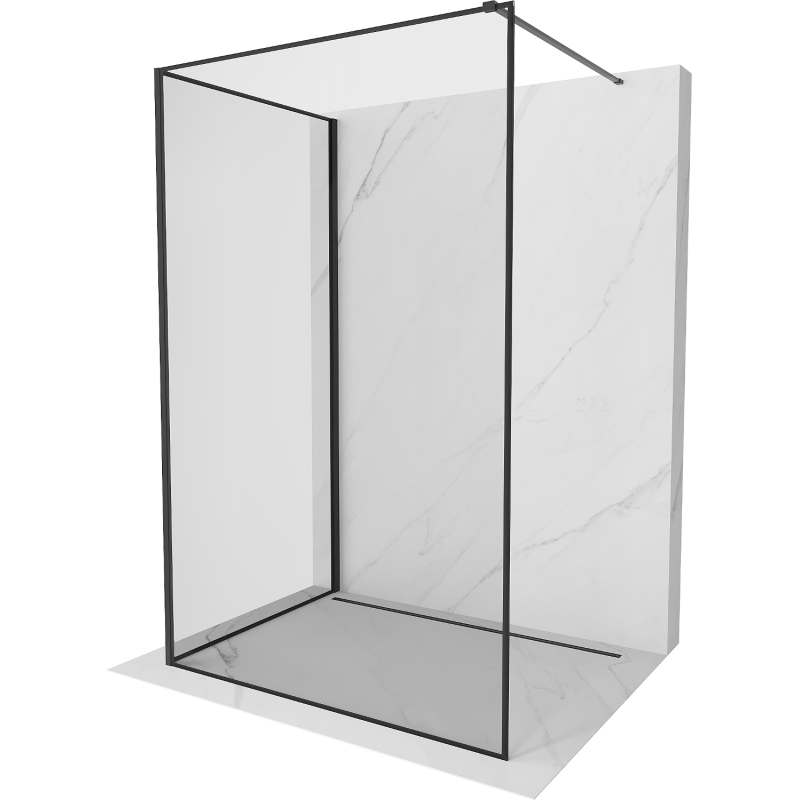 Mexen Kioto douchewand Walk-in 110 x 90 cm, zwart frame, zwart - 800-110-212-70-70-090