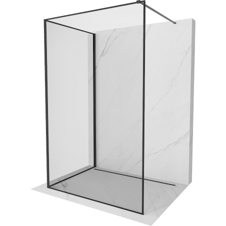 Mexen Kioto paroi de douche Walk-in 130 x 100 cm, cadre noir, noir - 800-130-212-70-70-100