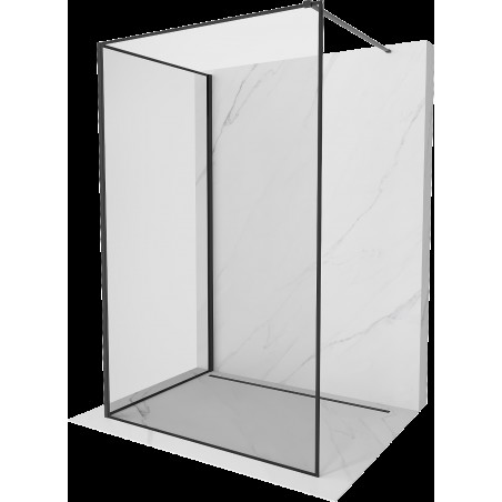 Mexen Kioto ścianka prysznicowa Walk-in 140 x 110 cm, czarny wzór, czarna - 800-140-212-70-70-110