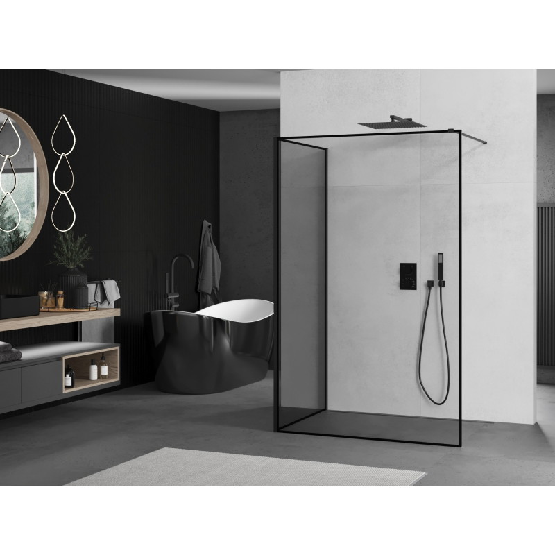 Mexen Kioto dušisein Walk-in 120 x 120 cm, must raam, must - 800-120-212-70-70-120