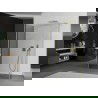 Mexen Kioto Duschelement Walk-in 130 x 115 x 40 cm, transparent, gebürstetes Gold - 800-130-115-221-55-00-040
