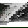 Mexen Kioto Walk-in-Duschwand 110 x 105 cm, transparent, gun metal - 800-110-212-95-00-105
