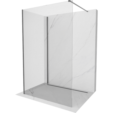 Mexen Kioto mampara de ducha Walk-in 120 x 115 cm, transparente, metal de pistola - 800-120-212-95-00-115