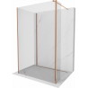 Mexen Kioto ścianka prysznicowa Walk-in 90 x 75 x 30 cm, transparent, różowe złoto - 800-090-075-221-60-00-030