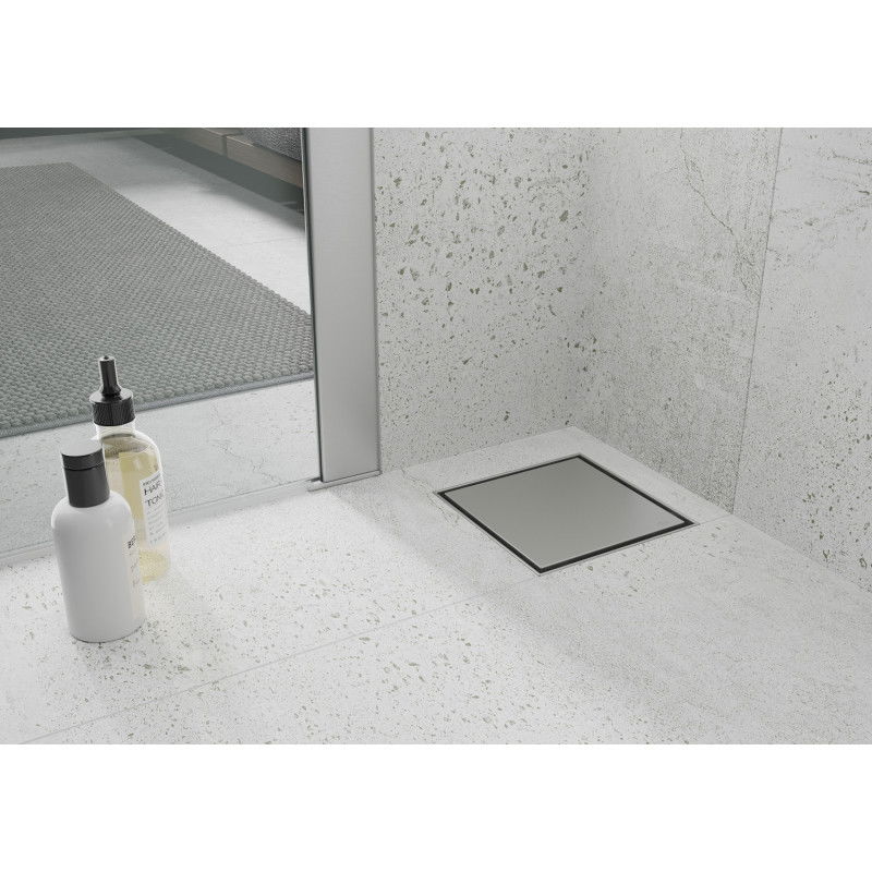 Mexen Flat-Q M13 scarico a pavimento quadrato 12 x 12 cm, inox - 1010012