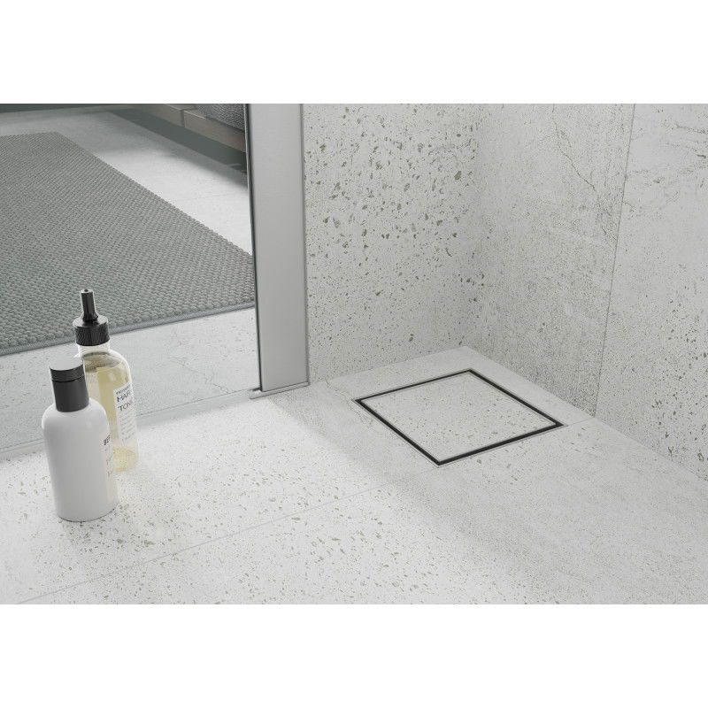 Mexen Flat-Q M13 desagüe cuadrado de suelo 15 x 15 cm, inox - 1010015