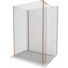 Mexen Kioto ścianka prysznicowa Walk-in 90 x 85 x 30 cm, transparent, różowe złoto - 800-090-085-221-60-00-030