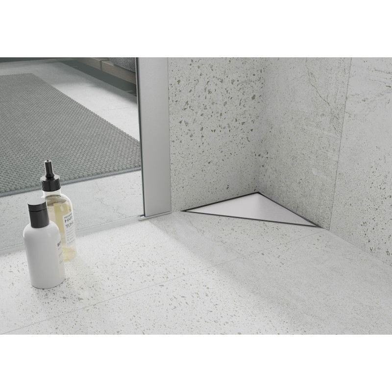 Mexen Flat-T M13 desagüe empotrado triangular 20 x 20 cm, inox - 1010320