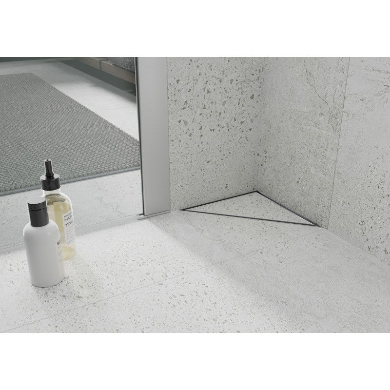 Mexen Flat-T M13 desagüe empotrado triangular 20 x 20 cm, inox - 1010320