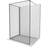 Mexen Kioto paroi de douche Walk-in 120 x 80 cm, cadre noir, métal canon - 800-120-212-95-70-080