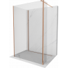 Mexen Kioto ścianka prysznicowa Walk-in 140 x 95 x 30 cm, transparent, różowe złoto - 800-140-095-221-60-00-030