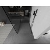 Mexen Kioto Zidna pregrada za tuš Walk-in 90 x 90 cm, crni okvir, gun metal - 800-090-212-95-70-090