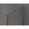 Mexen Kioto Walk-in Shower Wall 140 x 100 x 30 cm, transparent, rose gold - 800-140-100-221-60-00-030