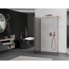 Mexen Kioto dušisein Walk-in 110 x 110 x 30 cm, läbipaistev, roosa kuld - 800-110-110-221-60-00-030