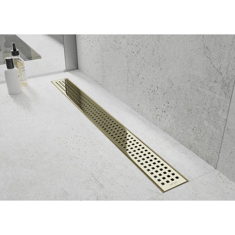 Mexen Flat M08 desagüe lineal 90 cm, dorado - 1525090-15