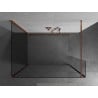 Mexen Kioto dušisein Walk-in 140 x 75 x 40 cm, läbipaistev, roosa kuld - 800-140-075-221-60-00-040