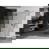 Mexen Kioto douchewand Walk-in 135 x 90 x 40 cm, transparant, roze goud - 800-135-090-221-60-00-040