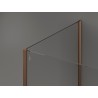 Mexen Kioto dušisein Walk-in 95 x 90 x 40 cm, läbipaistev, roosa kuld - 800-095-090-221-60-00-040