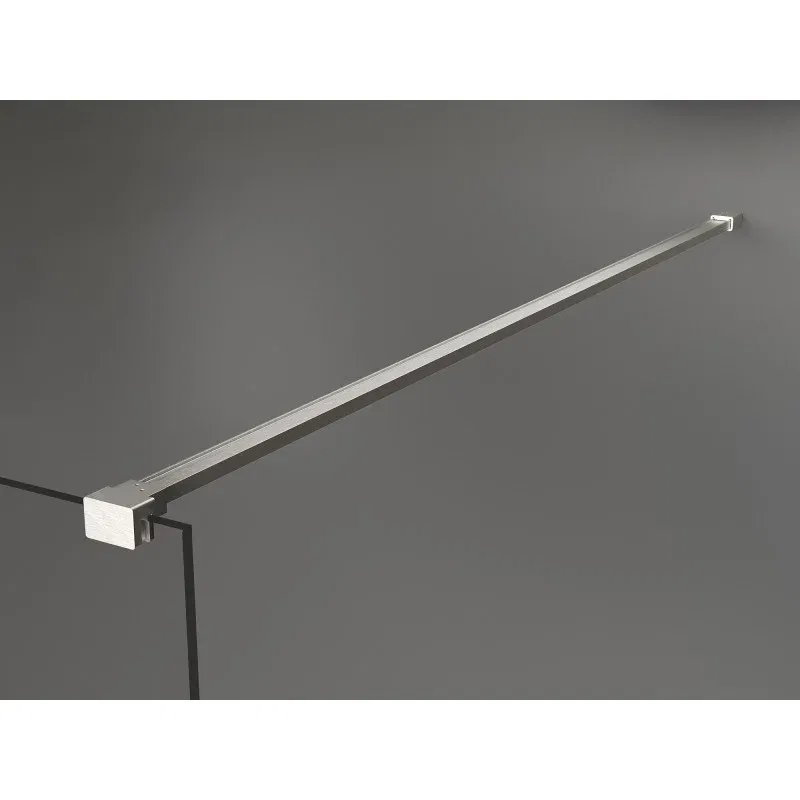 Mexen Kioto paroi de douche Walk-in 130 x 95 cm, transparent, nickel brossé - 800-130-212-97-00-095