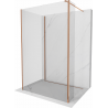 Mexen Kioto Walk-in Shower Panel 105 x 100 x 40 cm, Transparent, Rose Gold - 800-105-100-221-60-00-040