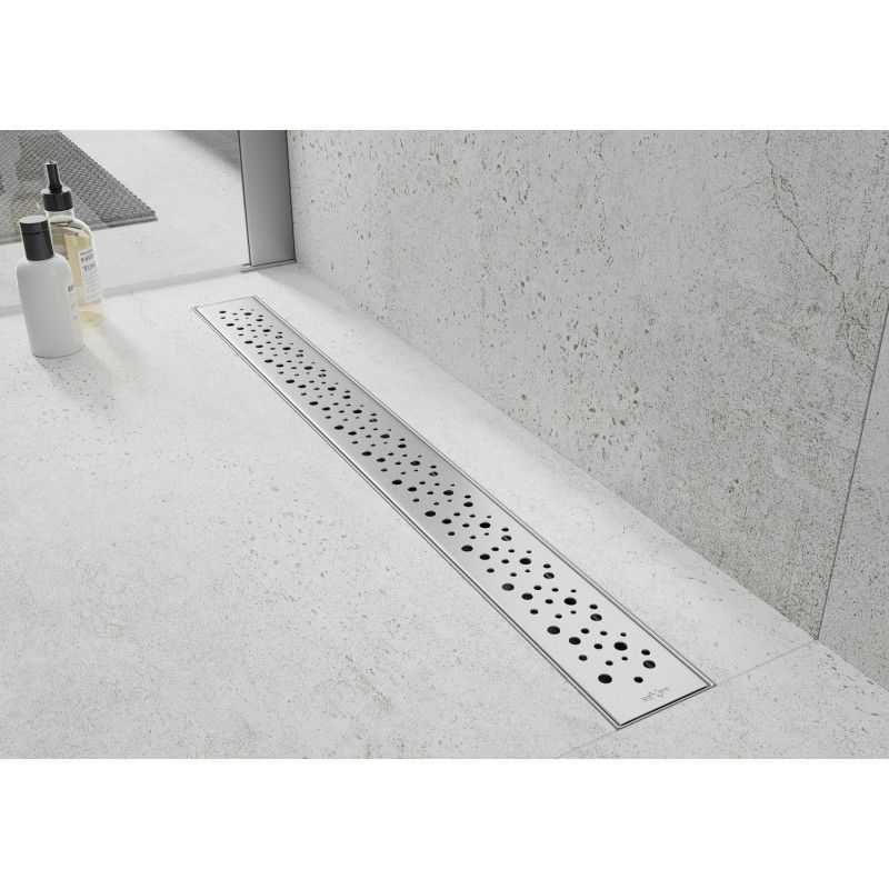 Mexen Flat M12 līnijveida noteces maska 90 cm, inox - 1021090