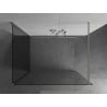 Mexen Kioto zid za tuš kabinu Walk-in 135 x 110 cm, proziran, brušeni nikal - 800-135-212-97-00-110