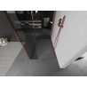 Mexen Kioto staklena stijena za tuš Walk-in 140 x 120 x 40 cm, prozirna, ružičasto zlato - 800-140-120-221-60-00-040