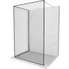 Mexen Kioto dušisein Walk-in 90 x 80 cm, must raam, harjatud nikkel - 800-090-212-97-70-080