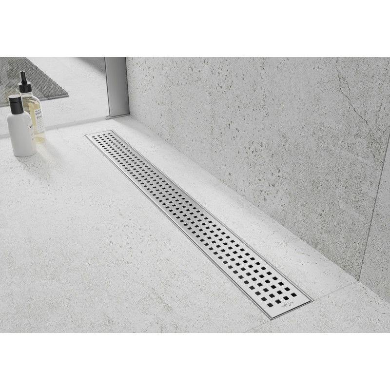 Mexen Flat 360° M08 rotējošs lineārais notekas 100 cm, inox - 1025100-40