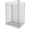 Mexen Kioto Duschwand Walk-in 140 x 105 x 30 cm, transparent, gebürstetes Kupfer - 800-140-105-221-65-00-030