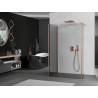 Mexen Kioto dušisein Walk-in 135 x 100 x 40 cm, läbipaistev, harjatud vask - 800-135-100-221-65-00-040