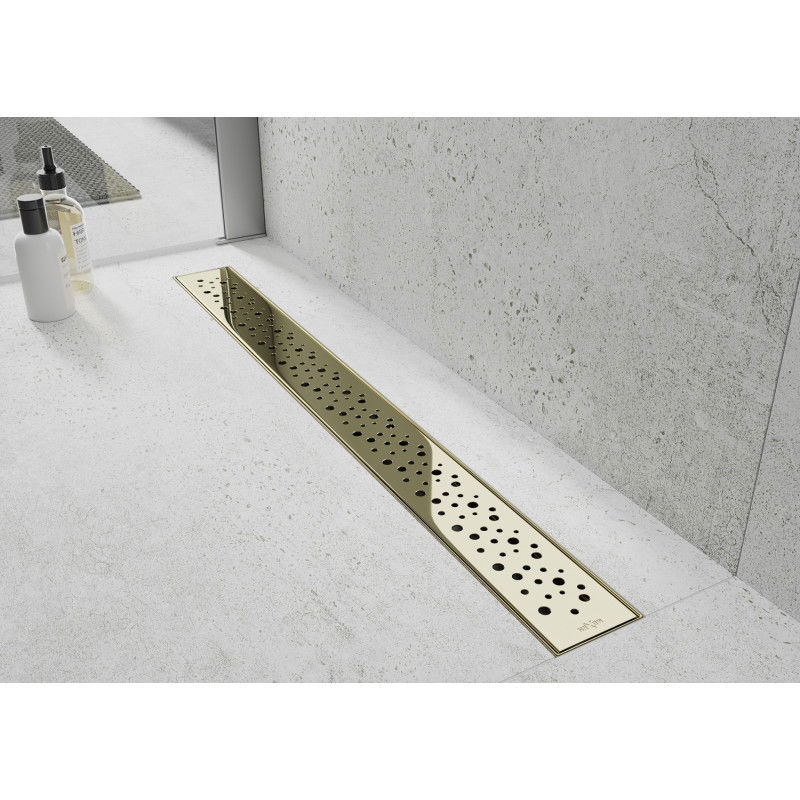 Mexen Flat M12 tapa para desagüe lineal 90 cm, dorado - 1521090